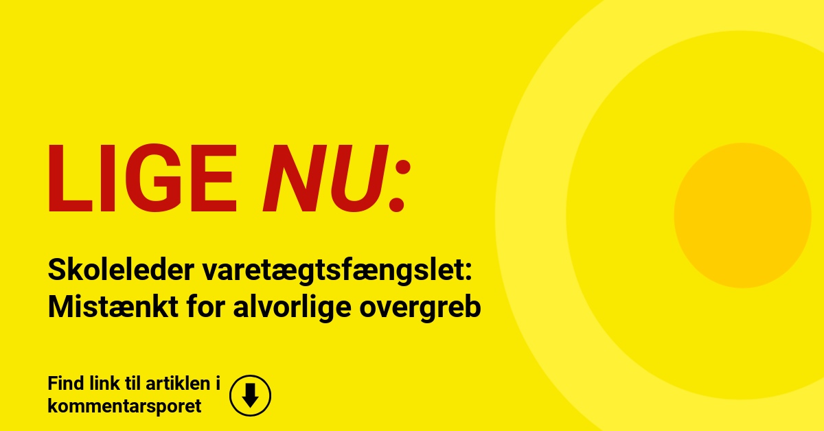 Skoleleder varetægtsfængslet: Mistænkt for alvorlige overgreb