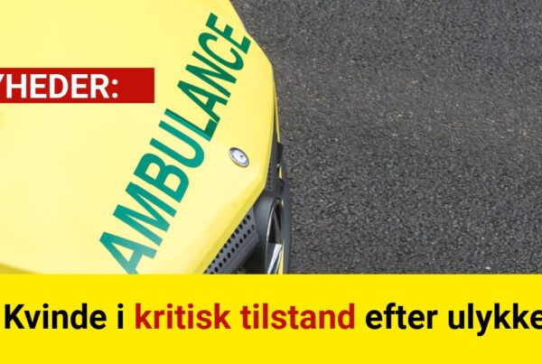 Kvinde i kritisk tilstand efter ulykke
