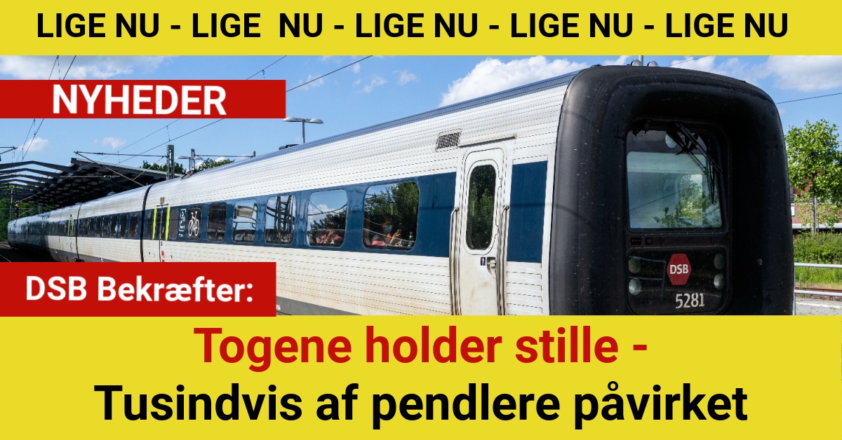 DSB Bekræfter: Togene holder stille - Tusindvis af pendlere påvirket