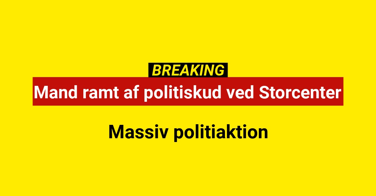 Mand ramt af politiskud ved Storcenter