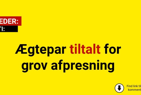 Ægtepar tiltalt for grov afpresning
