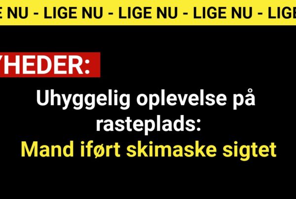 Uhyggelig oplevelse på rasteplads: Mand iført skimaske sigtet