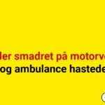 Tre biler smadret på motorvejen – politi og ambulance hastede frem