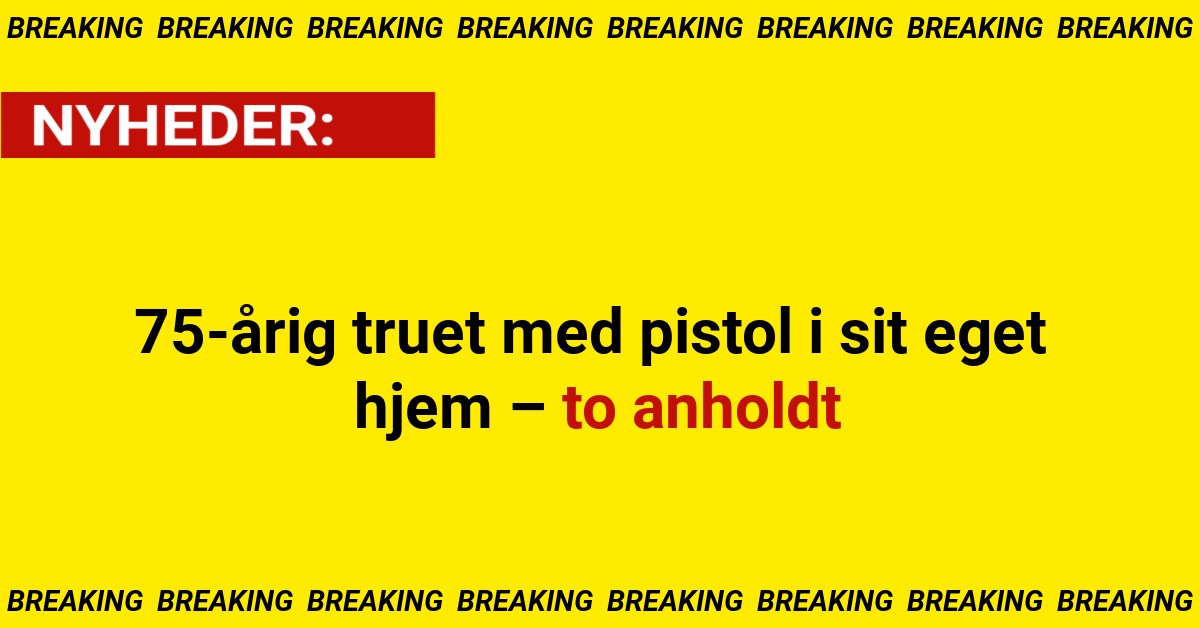 75-årig truet med pistol i sit eg75-årig truet med pistol i sit eget hjem – to anholdtet hjem – to anholdt