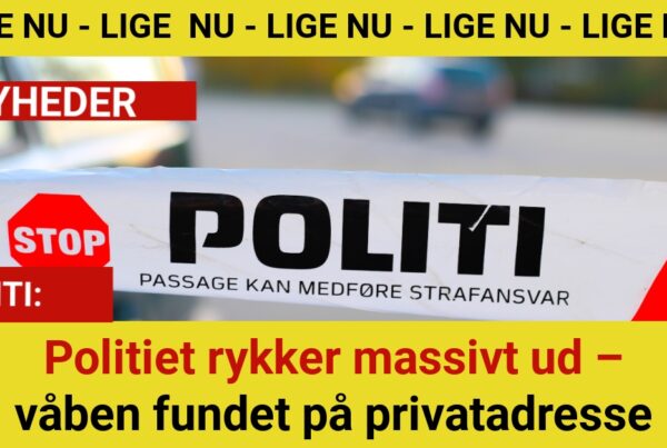 Politiet rykker massivt ud – våben fundet på privatadresse