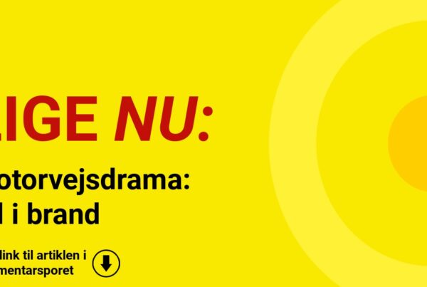 Motorvejsdrama: Bil i brand