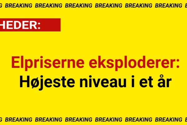Elpriserne eksploderer: Højeste niveau i et år