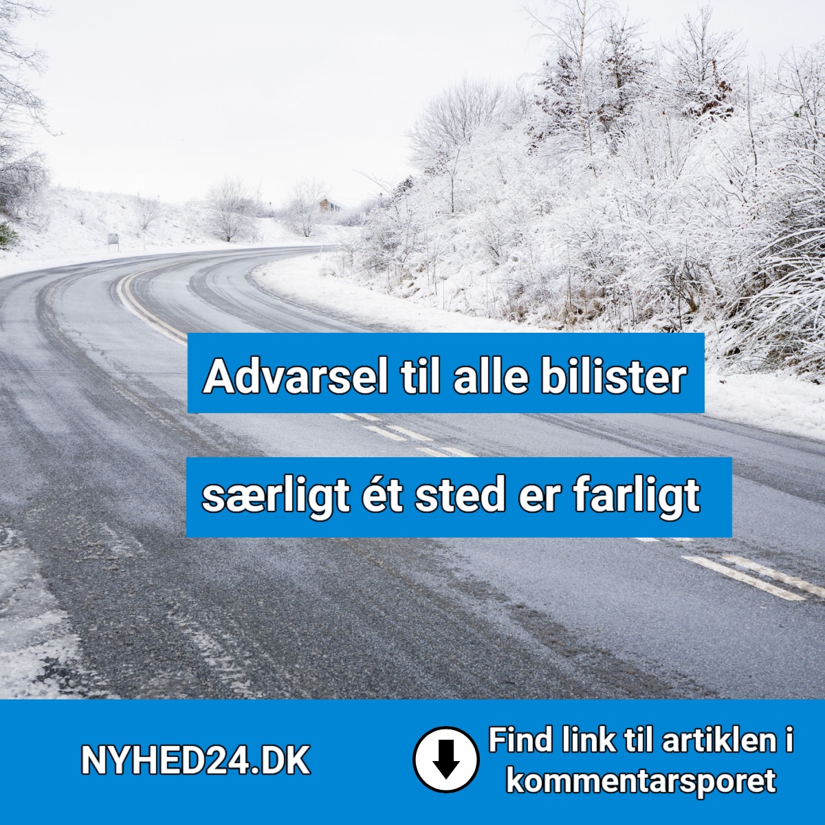 Advarsel til alle bilister: Lørdag morgen kan blive glat