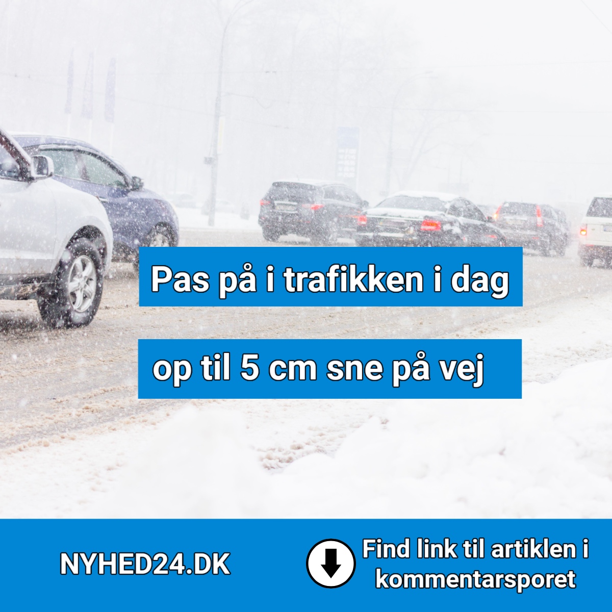 Vinteren viser tænder igen – op til 5 cm sne på vej i dag
