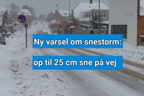Ny varsel om snestorm: Op til 25 cm sne på vej