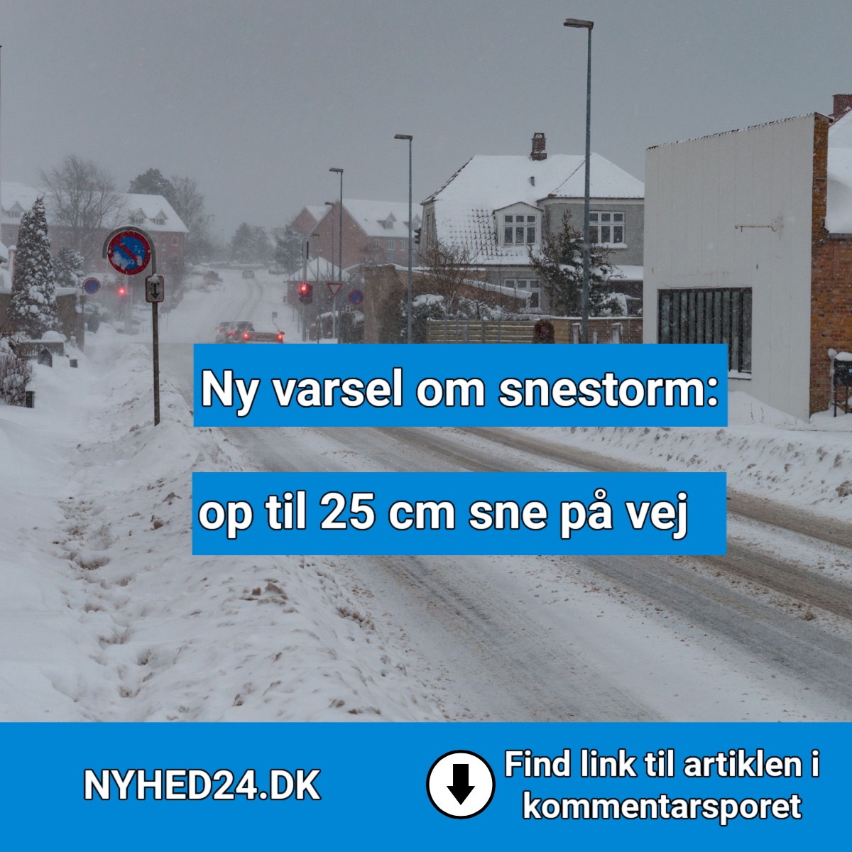 Ny varsel om snestorm: Op til 25 cm sne på vej