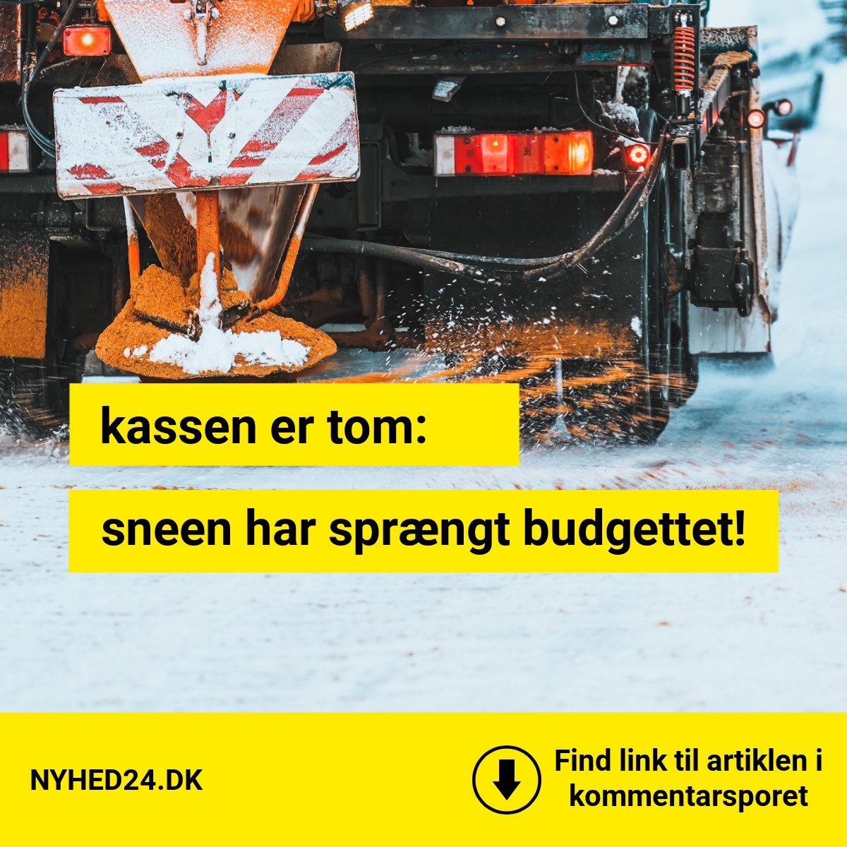 Kassen er tom: sne og salt vælter kommunernes økonomi