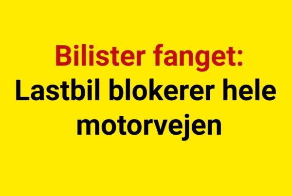 Bilister fanget: Lastbil blokerer hele motorvejen