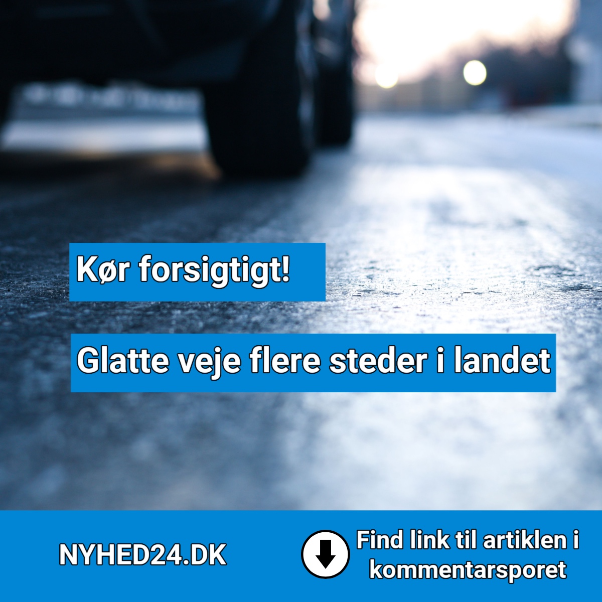 Kør forsigtigt! Disse områder er ramt af isglatte veje