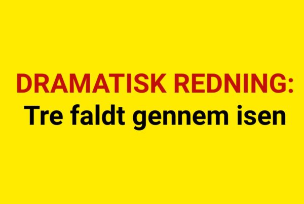 DRAMATISK REDNING: Tre faldt gennem isen