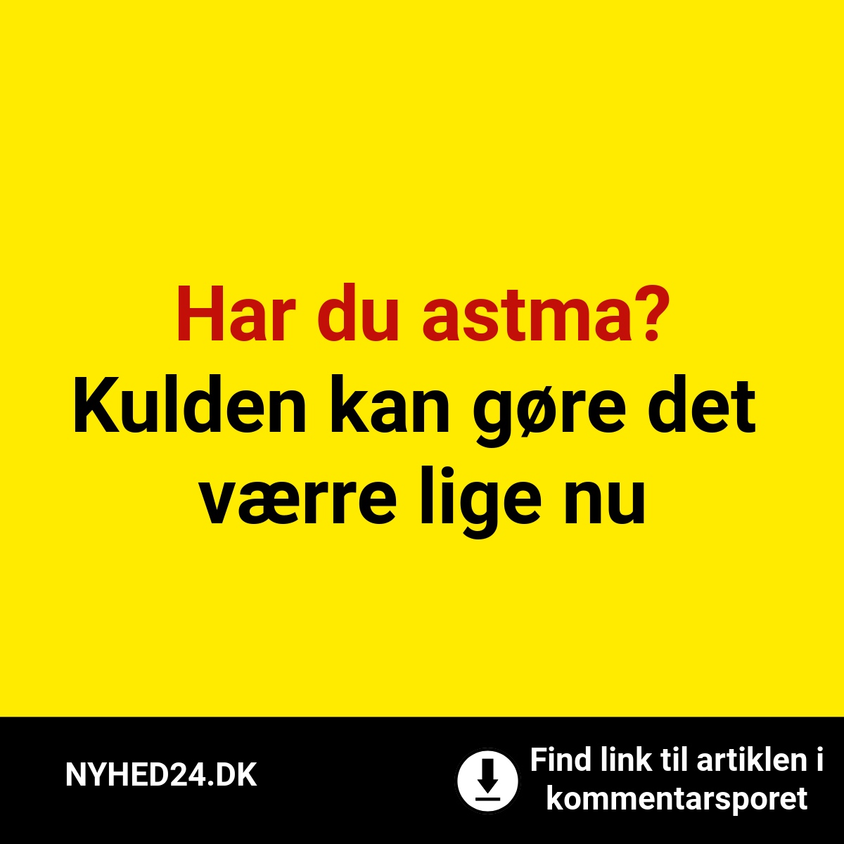 Har du astma? Kulden kan gøre det værre lige nu