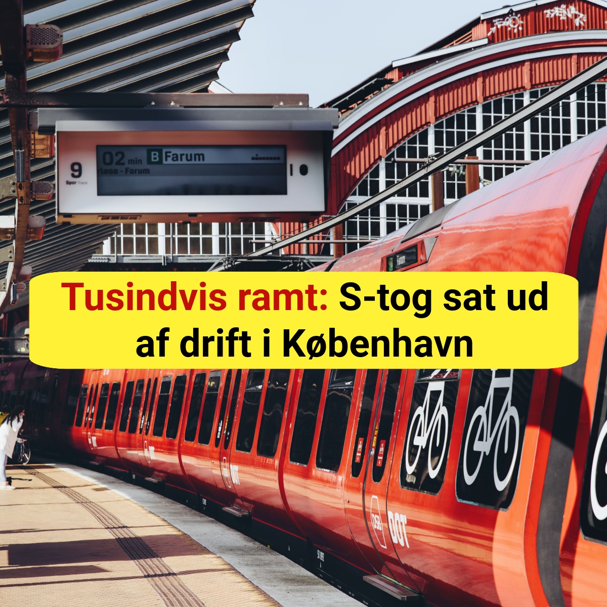 Massive problemer i togtrafikken – København H ramt