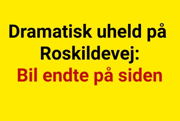 Dramatisk uheld: Bil endte på siden