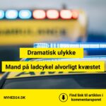 Mand på ladcykel alvorligt kvæstet