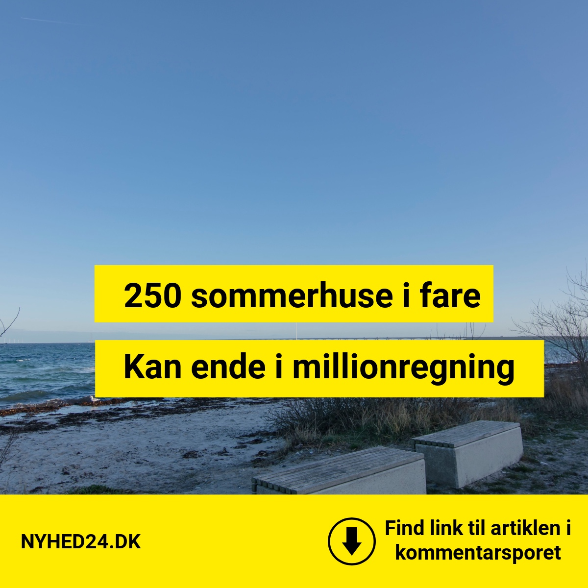 250 sommerhuse i fare – vandet presser sig mod kysten