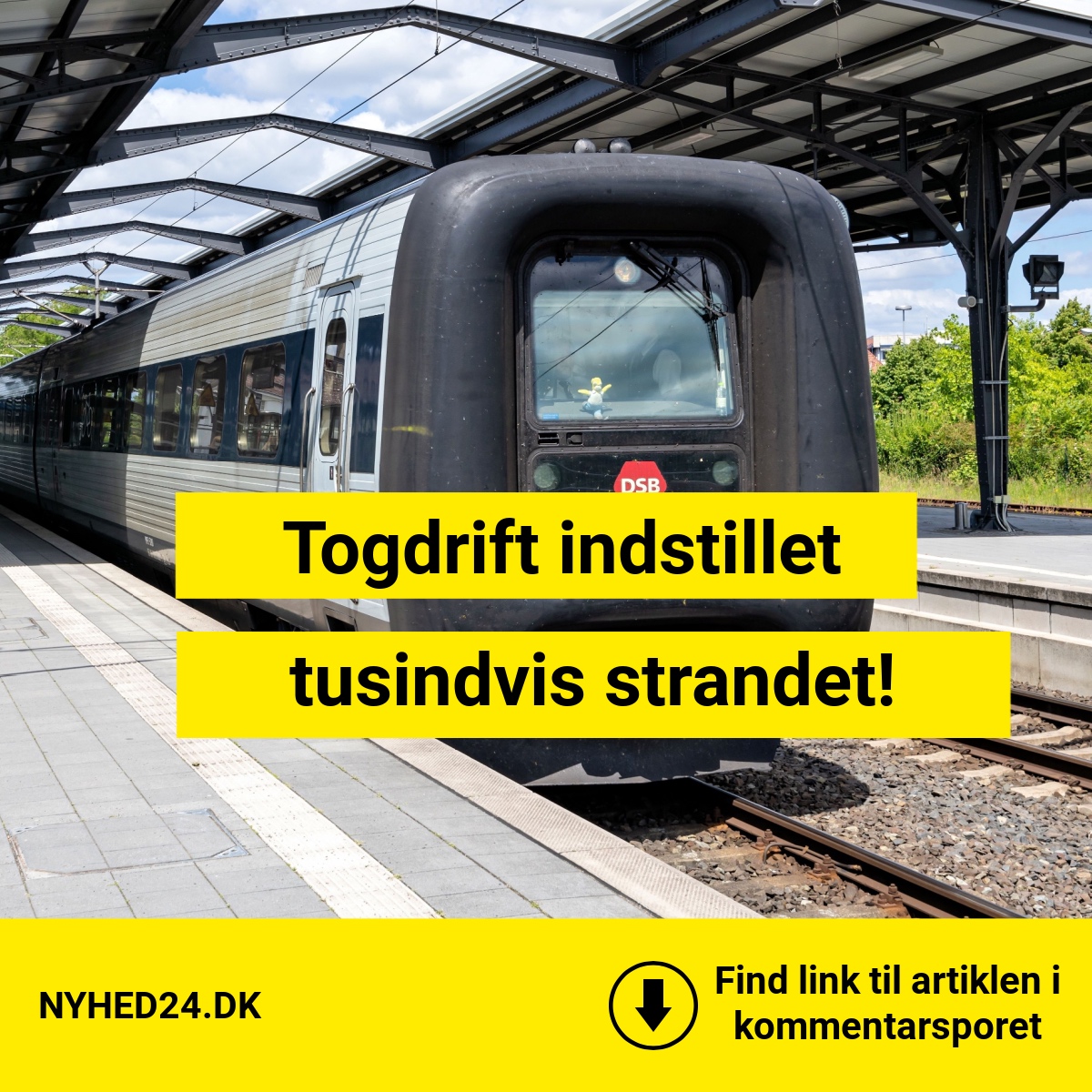 Massive problemer på skinnerne – togtrafik lukket ned