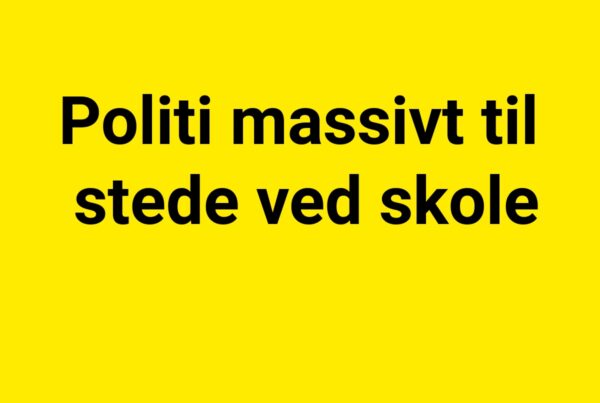Politi massivt til stede ved skole
