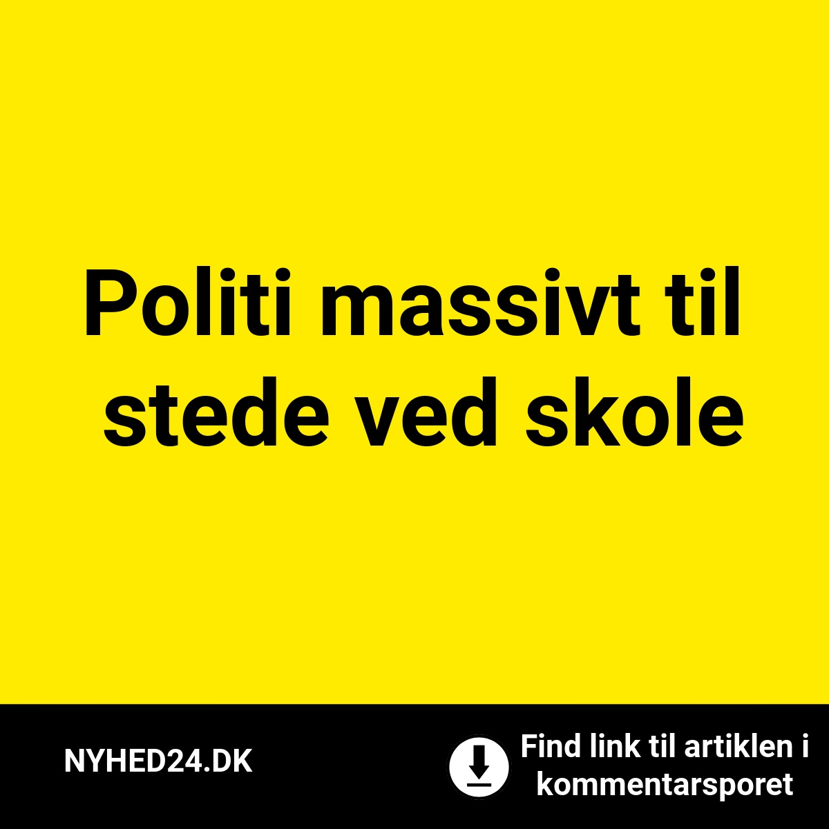 Politi massivt til stede ved skole