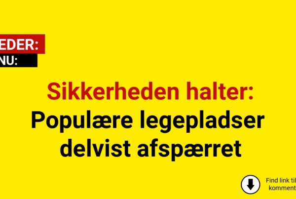 Sikkerheden halter: Populære legepladser delvist afspærret