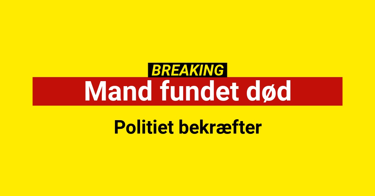 Politiet bekræfter: Mand fundet død