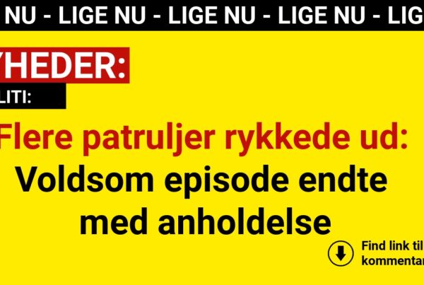 Flere patruljer rykkede ud: Voldsom episode endte med anholdelse