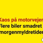 Kaos på motorvejen: Flere biler smadret i morgenmyldretiden