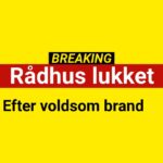 Rådhus og dagtilbud lukket efter voldsom brand