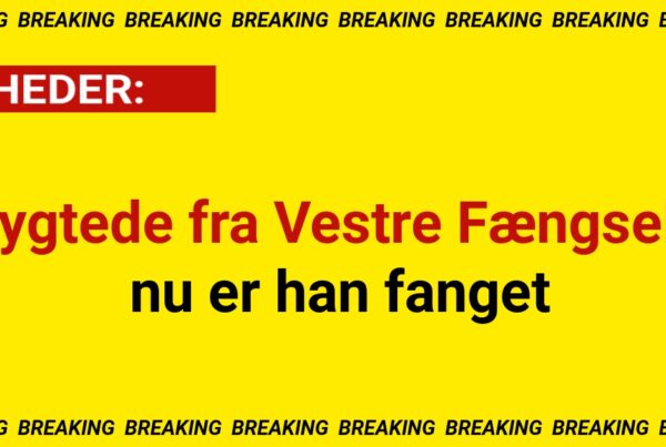 Flygtede fra Vestre Fængsel – nu er han fanget