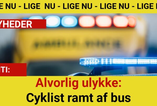 Alvorlig ulykke: Cyklist ramt af bus