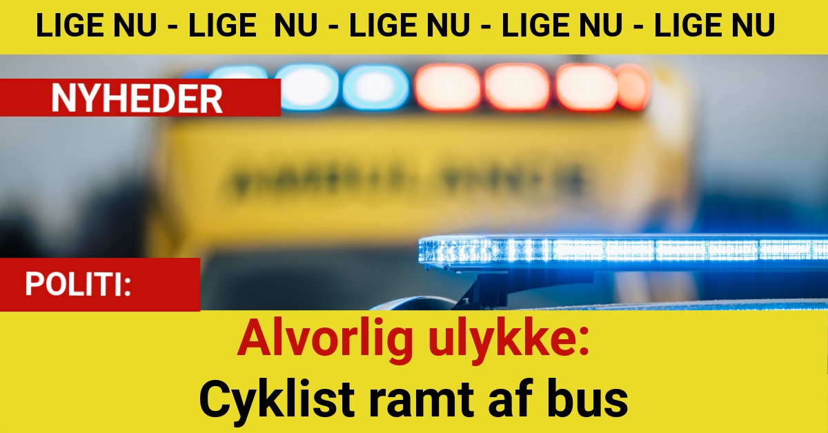 Alvorlig ulykke: Cyklist ramt af bus
