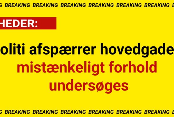 Politi afspærrer hovedgade – mistænkeligt forhold undersøges