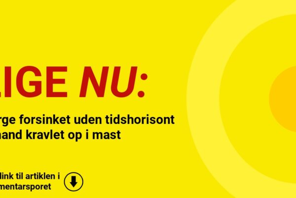 Færge forsinket uden tidshorisont – mand kravlet op i mast