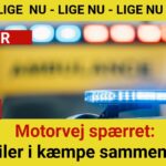 Motorvej spærret: Ti biler i kæmpe sammenstød