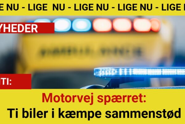 Motorvej spærret: Ti biler i kæmpe sammenstød