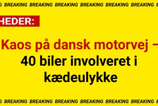 Kaos på dansk motorvej – 40 biler involveret i kædeulykke