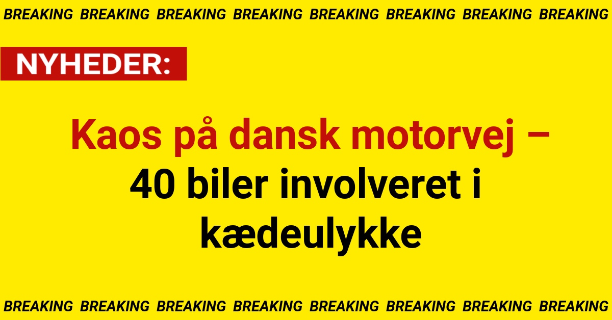 Kaos på dansk motorvej – 40 biler involveret i kædeulykke