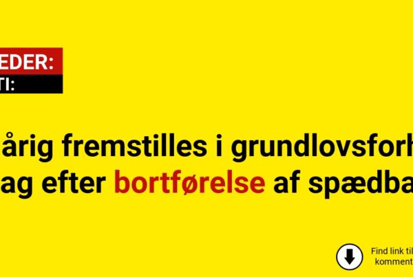 37-årig fremstilles i grundlovsforhør i dag efter bortførelse af spædbarn