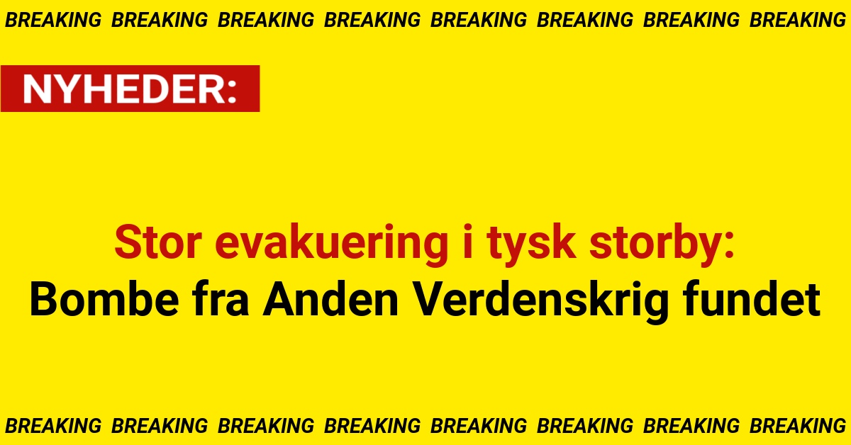 Stor evakuering i tysk storby: Bombe fra Anden Verdenskrig fundet