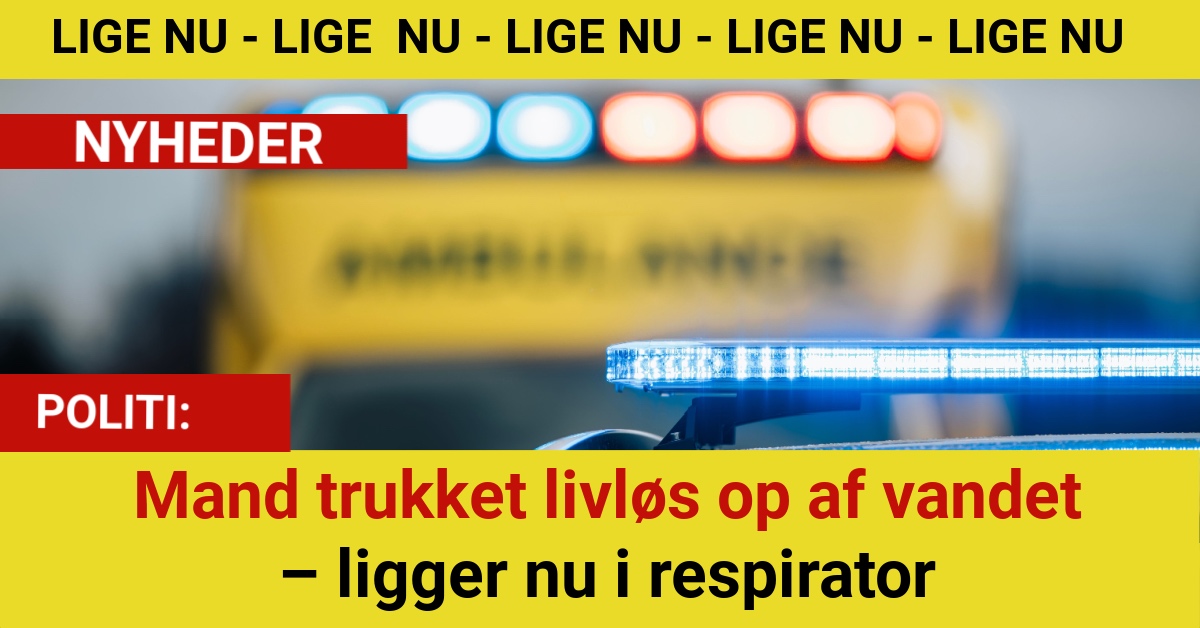 Mand trukket livløs op af vandet – ligger nu i respirator