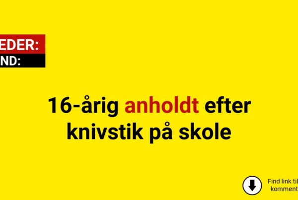 16-årig anholdt efter knivstik på skole