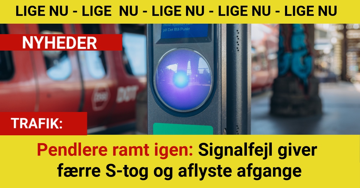 Pendlere ramt igen: Signalfejl giver færre S-tog og aflyste afgange