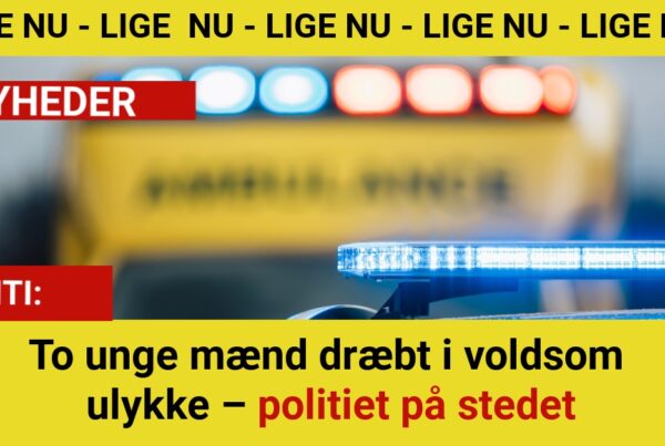 To unge mænd dræbt i voldsom ulykke – politiet på stedet