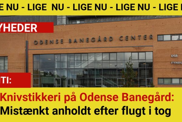 Knivstikkeri på Odense Banegård: Mistænkt anholdt efter flugt i tog