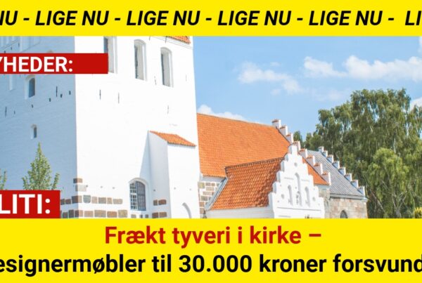 Frækt tyveri i kirke – designermøbler til 30.000 kroner forsvundet