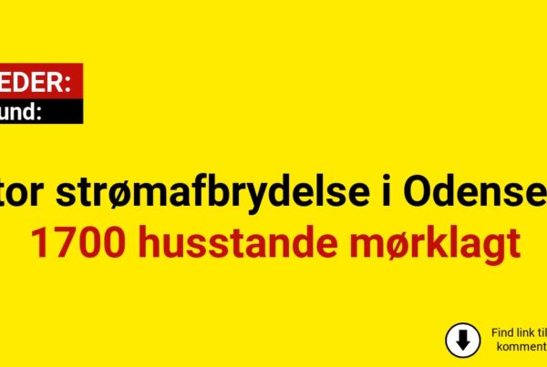Stor strømafbrydelse i Odense – 1700 husstande mørklagt